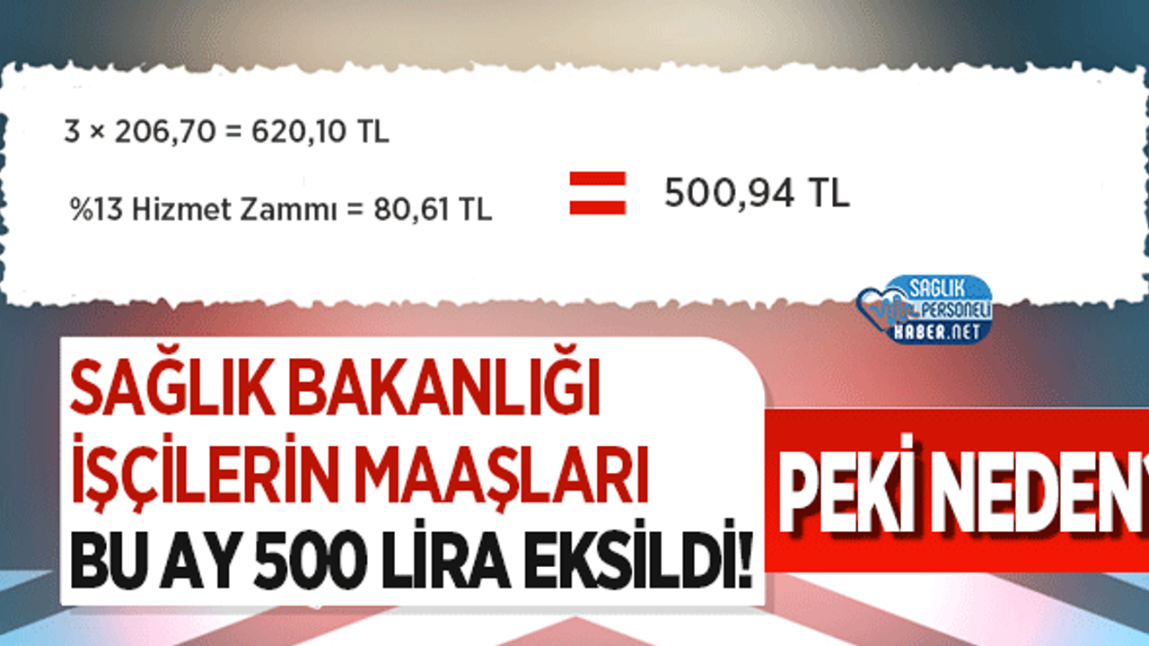 Sağlık Bakanlığı İşçilerin Maaşları Bu Ay 500 Lira Eksildi! Peki Neden?