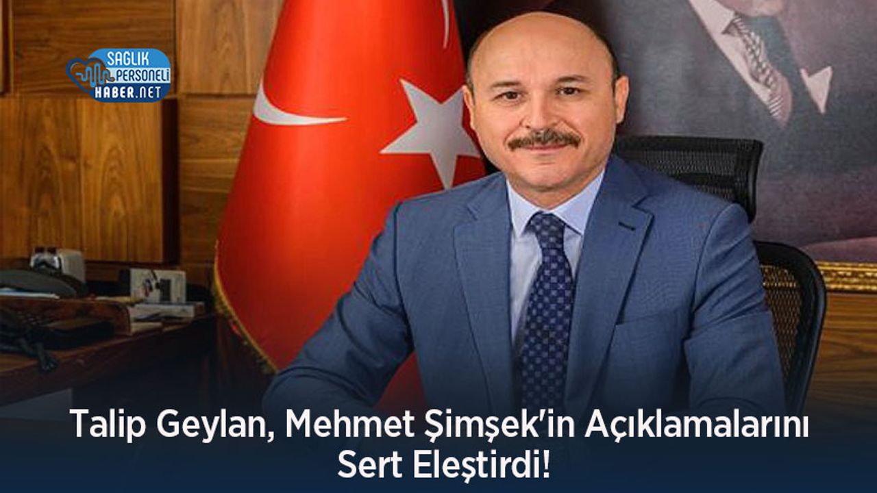 Talip Geylan, Mehmet Şimşek'in Açıklamalarını Sert Eleştirdi!