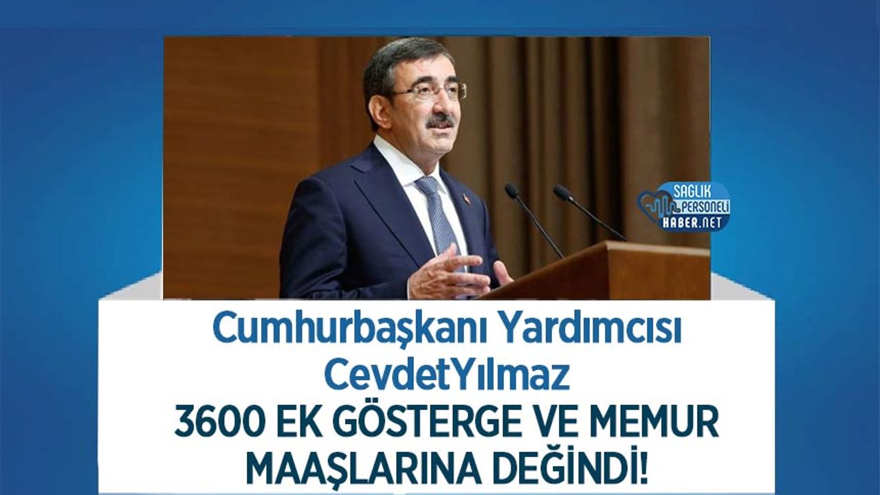 Cumhurbaşkanı Yardımcısı Cevdet Yılmaz 3600 Ek Gösterge Ve Memur Maaşlarına Değindi!
