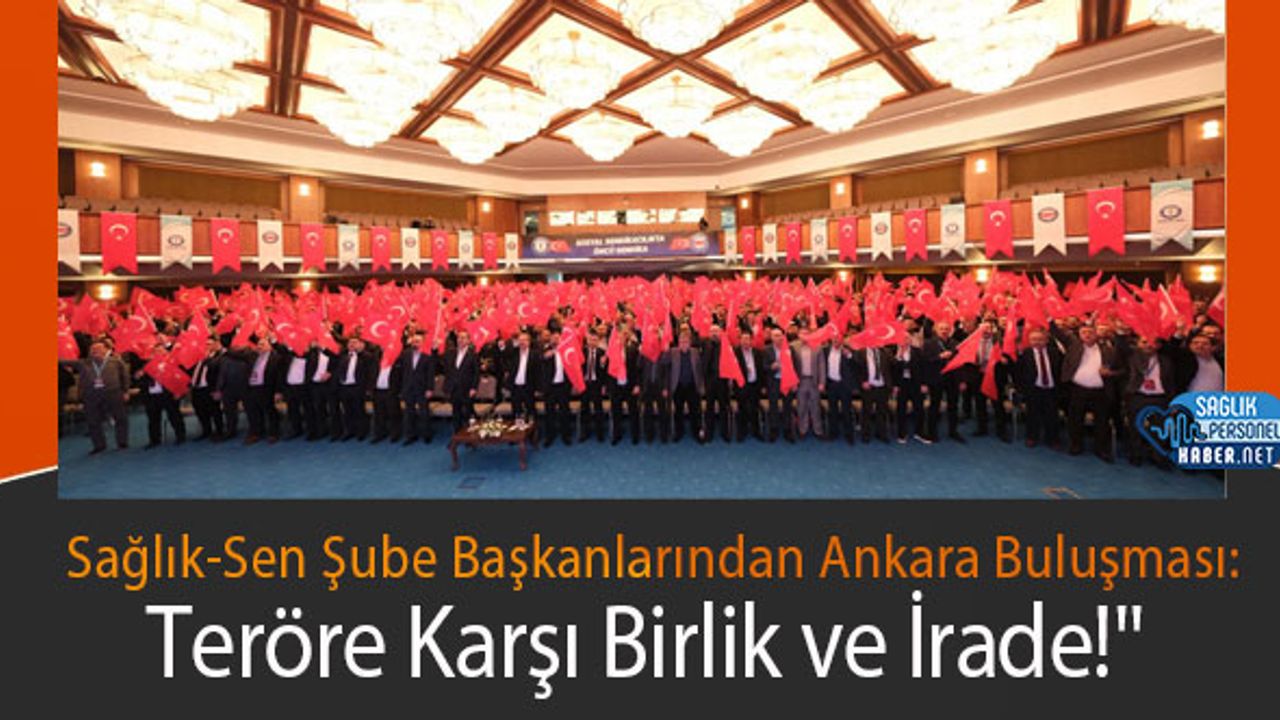Sağlık-Sen Şube Başkanlarından Ankara Buluşması: Teröre Karşı Birlik ve İrade!"