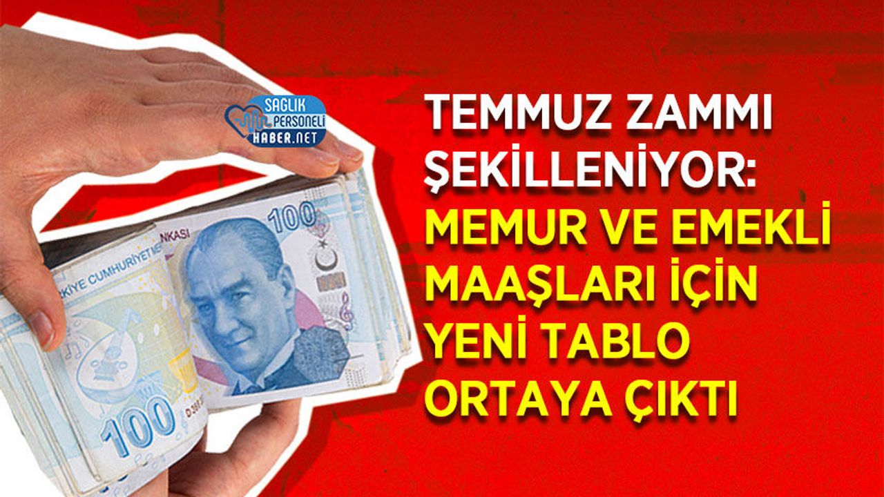 Temmuz Zammı Şekilleniyor: Memur ve Emekli Maaşları İçin Yeni Tablo Ortaya çıktı