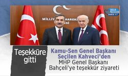 Kamu-Sen Genel Başkanı Seçilen Kahveci’den MHP Genel Başkanı Bahçeli'ye teşekkür ziyareti
