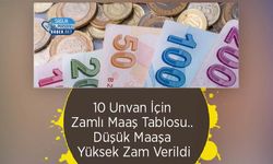 10 Unvan İçin Zamlı Maaş Tablosu.. Düşük Maaşa Yüksek Zam Verildi..