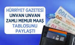 Hürriyet Gazetesi unvan unvan zamlı memur maaş tablosunu paylaştı