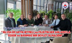 Bu Zulüm Artık Bitmeli ve Filistin Her Anlamıyla Özgür Ve Bağımsız Bir Devlet Olmalıdır