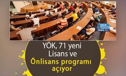 YÖK, 71 yeni Lisans ve Önlisans programı açıyor