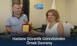 Hastane Güvenlik Görevlisinden Örnek Davranış