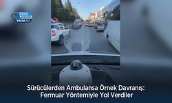 Sürücülerden Ambulansa Örnek Davranış: Fermuar Yöntemiyle Yol Verdiler