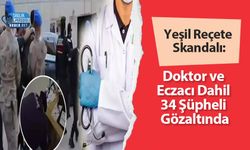 Yeşil Reçete Skandalı: Doktor ve Eczacı Dahil 34 Şüpheli Gözaltında