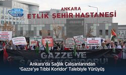 Ankara’da Sağlık Çalışanlarından ‘Gazze’ye Tıbbi Koridor’ Talebiyle Yürüyüş