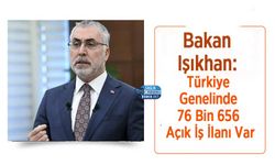 Bakan Işıkhan: Türkiye Genelinde 76 Bin 656 Açık İş İlanı Var