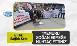 Birlik Sağlık Sen: ‘Memuru Soğan Ekmeğe Muhtaç Ettiniz’