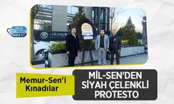 Mil-Sen'den Siyah Çelenkli Protesto: Memur-Sen'i Kınadılar