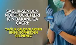 Sağlık-Sen'den Nöbet Ücretleri İçin Bakanlığa Çağrı: ‘Sağlık Çalışanlarının Emeği Görmezden Gelinemez’