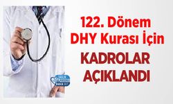 122. Dönem DHY Kurası İçin Kadrolar Açıklandı