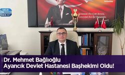Dr. Mehmet Bağlıoğlu Ayancık Devlet Hastanesi Başhekimi Oldu!