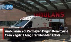 Ambulansa Yol Vermeyen Düğün Konvoyuna Ceza Yağdı: 3 Araç Trafikten Men Edildi