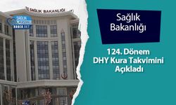 Sağlık Bakanlığı 124. Dönem DHY Kura Takvimini Açıkladı