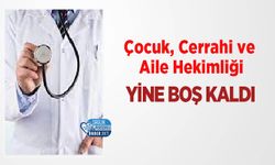 Çocuk, Cerrahi ve Aile Hekimliği Yine Boş Kaldı