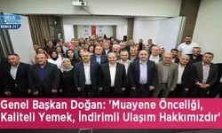 Genel Başkan Doğan: 'Muayene Önceliği, Kaliteli Yemek, İndirimli Ulaşım Hakkımızdır'