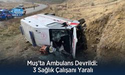 Muş’ta Ambulans Devrildi: 3 Sağlık Çalışanı Yaralı