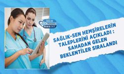 Sağlık-Sen Hemşirelerin Taleplerini Açıkladı : Sahadan Gelen Beklentiler Sıralandı