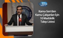 Kamu-Sen’den Kamu Çalışanları İçin 10 Maddelik Talep Listesi