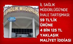 İl Sağlık Müdürlüğü’nde İhale Tartışması: 59 TL’lik Ürüne 4 Bin 125 TL Yaklaşık Maliyet İddiası