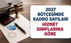 2027 Bütçesinde Hizmet Sınıflarına Göre Kadro Sayıları