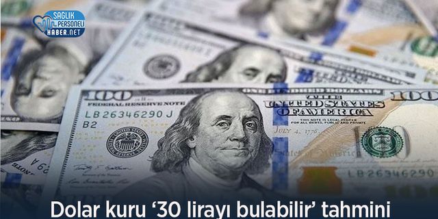 Dolar kuru ‘30 lirayı bulabilir’ tahmini