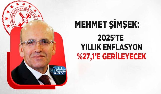 Bakan Şimşek: 2025’te Yıllık Enflasyon %27,1’e Gerileyecek