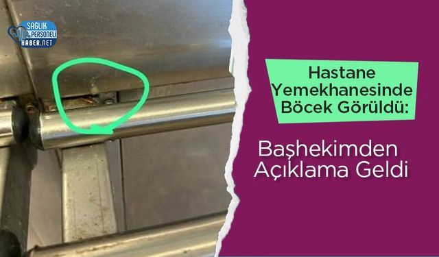 Hastane Yemekhanesinde Böcek Görüldü: Başhekimden Açıklama Geldi