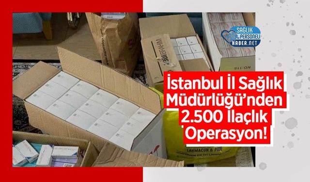 İstanbul İl Sağlık Müdürlüğü’nden 2.500 İlaçlık Operasyon!