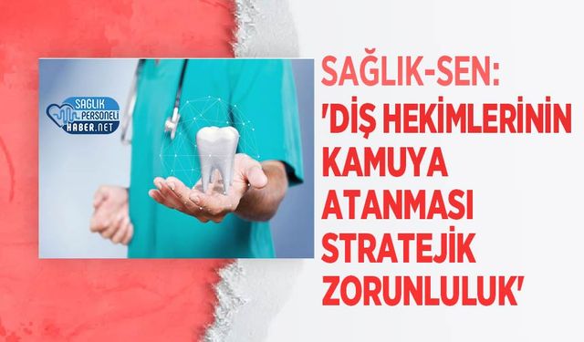 Sağlık-Sen: 'Diş Hekimlerinin Kamuya Atanması Stratejik Zorunluluk'