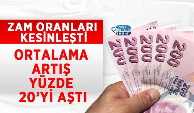 Zam Oranları Kesinleşti: Ortalama Artış Yüzde 20’yi Aştı