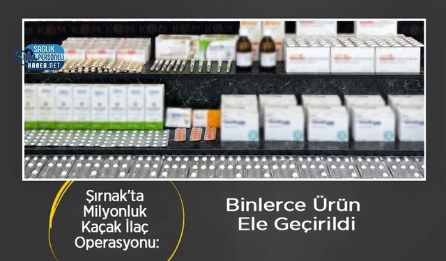 Şırnak’ta Milyonluk Kaçak İlaç Operasyonu: Binlerce Ürün Ele Geçirildi