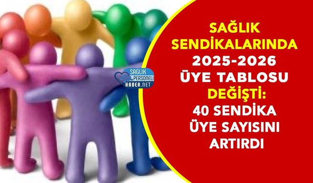 Sağlık Sendikalarında 2025-2026 Üye Tablosu Değişti: 40 Sendika Üye Sayısını Artırdı