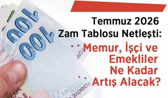 Temmuz 2026 Zam Tablosu Netleşti: Memur, İşçi ve Emekliler Ne Kadar Artış Alacak?