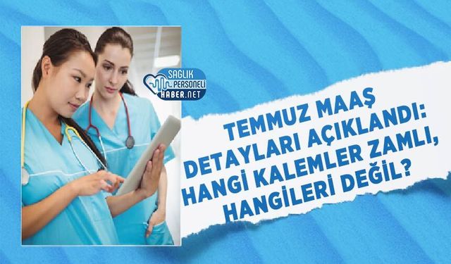 Temmuz Maaş Detayları Açıklandı: Hangi Kalemler Zamlı, Hangileri Değil?