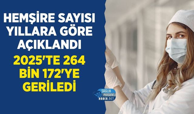 Hemşire Sayısı Yıllara Göre: 2016'da 151 Bin 728, 2025'te 264 Bin 172