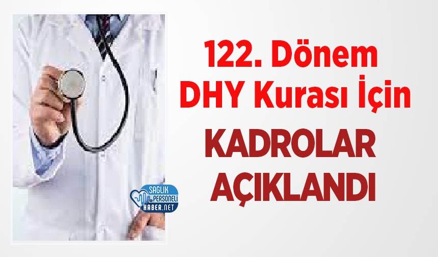 122. Dönem DHY Kurası İçin Kadrolar Açıklandı