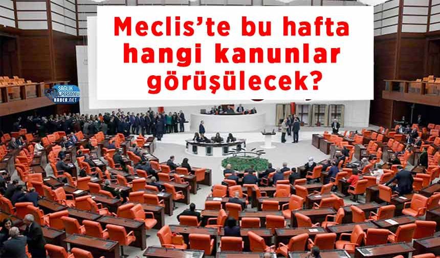 Meclis’te bu hafta  hangi kanunlar  görüşülecek?