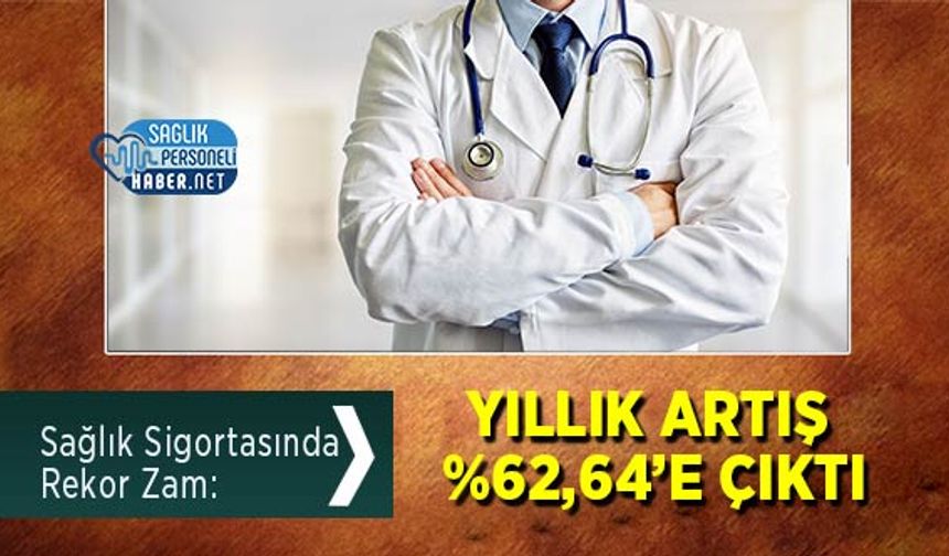 Sağlık Sigortasında Rekor Zam: Yıllık Artış %62,64’e Çıktı