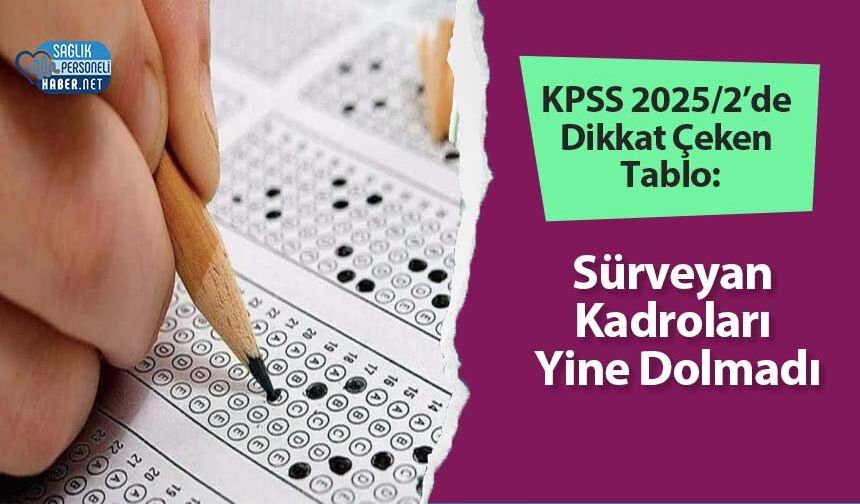 KPSS 2025/2’de Dikkat Çeken Tablo: Sürveyan Kadroları Yine Dolmadı