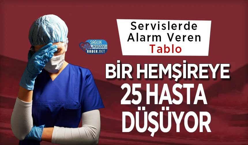 Servislerde Alarm Veren Tablo: Bir Hemşireye 25 Hasta Düşüyor