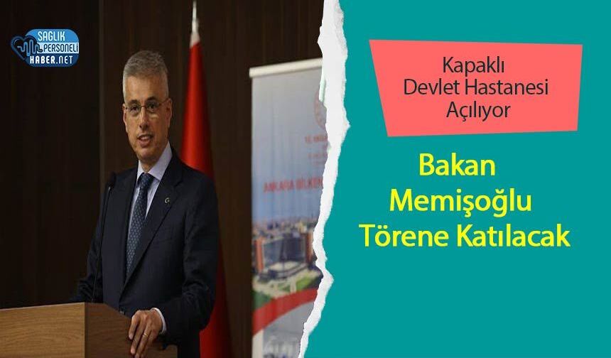 Kapaklı Devlet Hastanesi Açılıyor: Bakan Memişoğlu Törene Katılacak