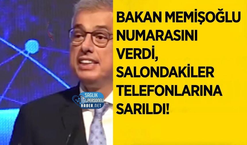 Bakan Memişoğlu Numarasını Verdi, Salondakiler Telefonlarına Sarıldı!