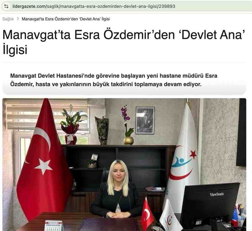 Manavgat Devlet Hastanesi Muduru 1