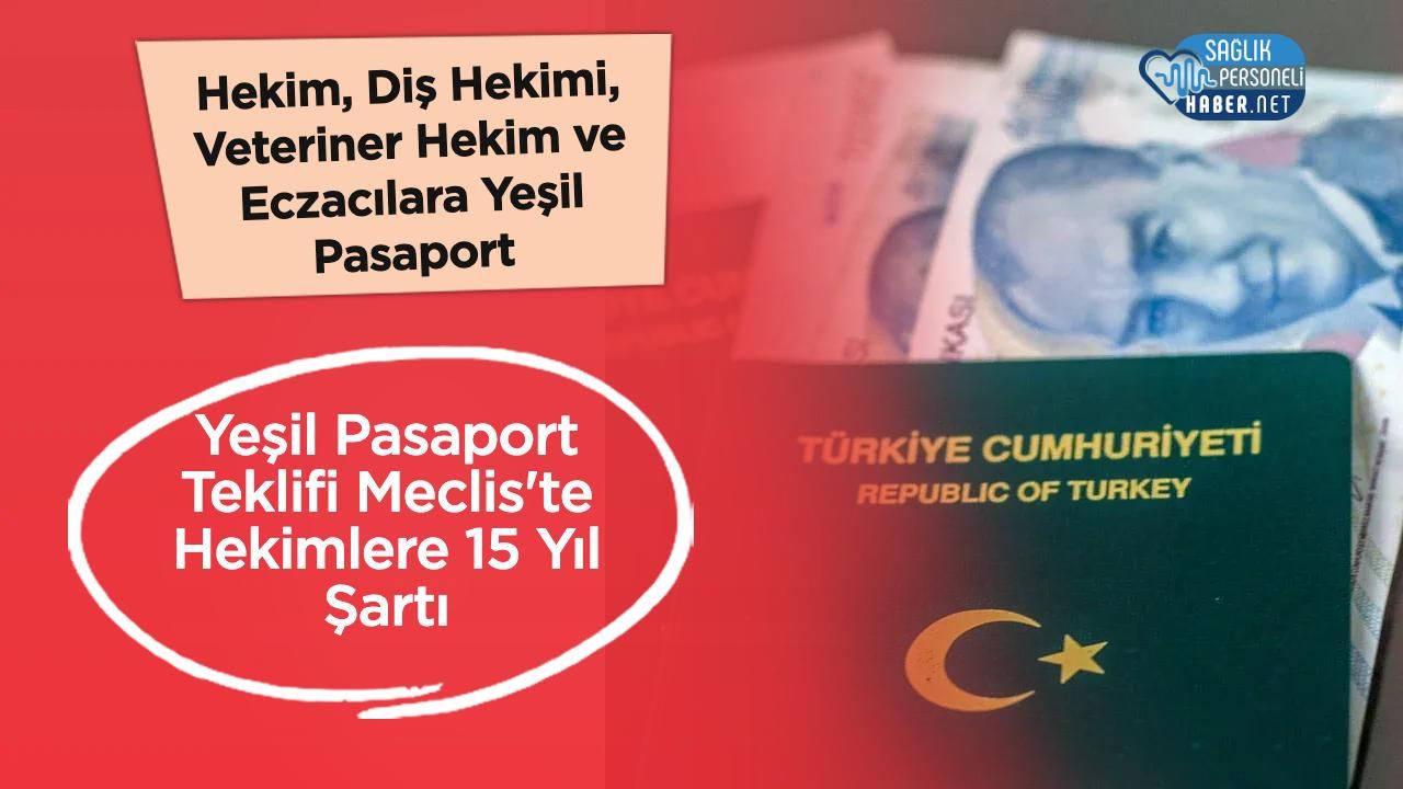Hekim, Diş Hekimi, Veteriner Hekim ve Eczacılara Yeşil Pasaport Teklifi Meclis'te