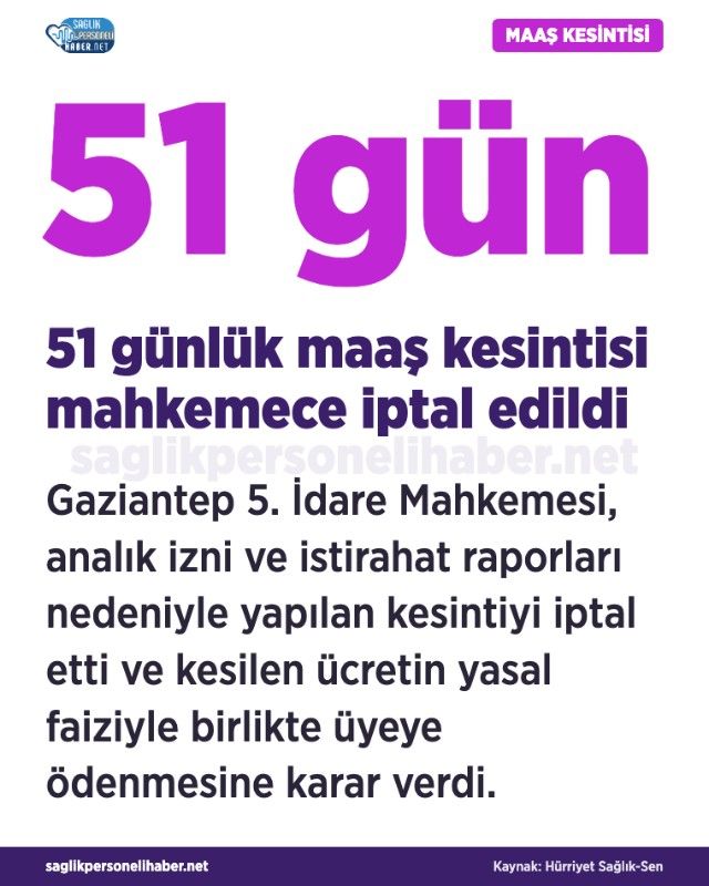 Hurriyet Saglik Sen Davayi Kazandi 51 Gunluk Maas Kesintisi Iptal Edil B3